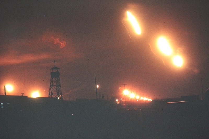 Flares at Marble Mountain Air Facility.