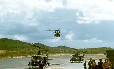 A CH-53 Approaches LZ Ross